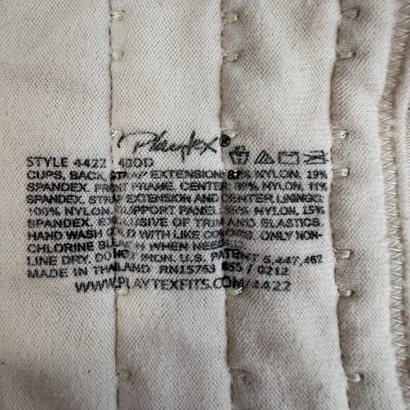 Playtex 40DD Bra Secrets Lifts & Supports Underwire Unlined Full Coverage 4422 - Picture 12 of 13